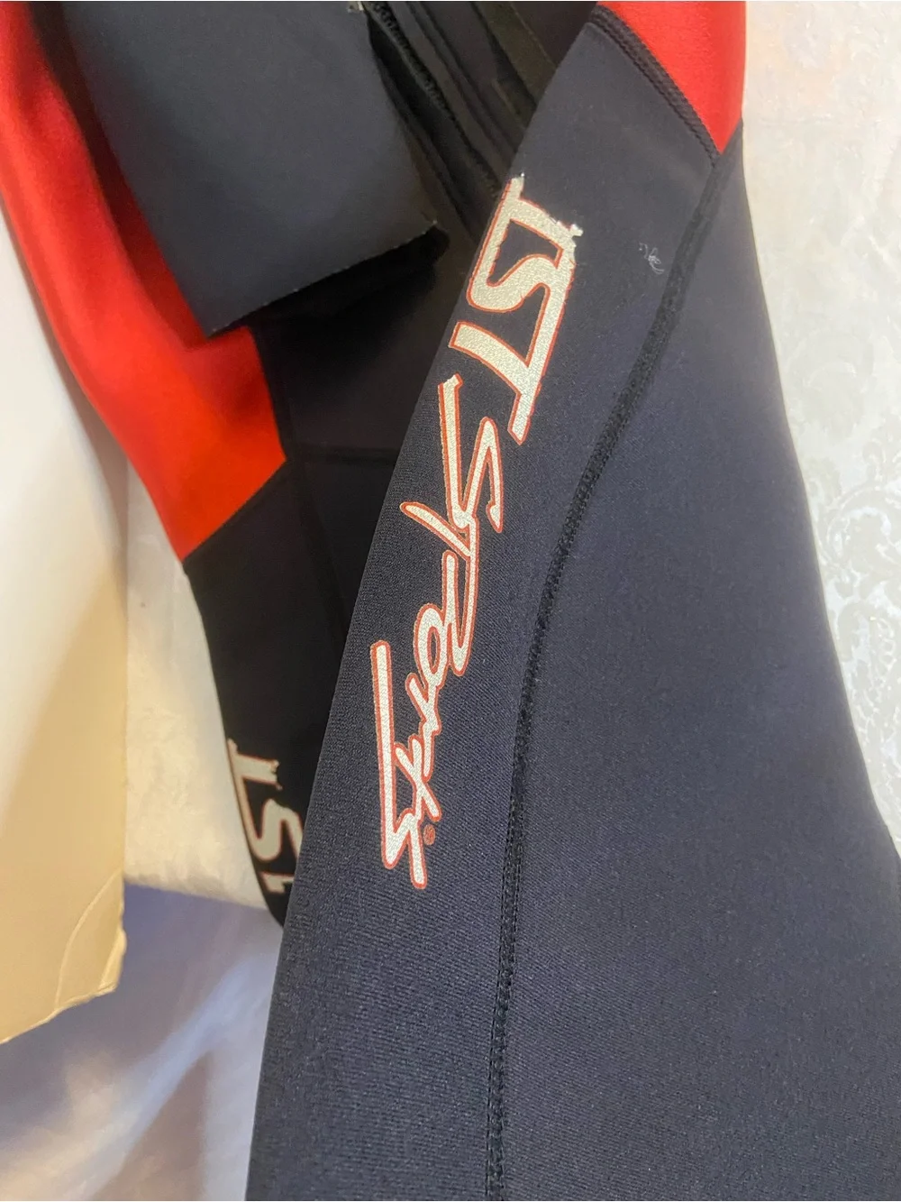 Shorty Springsuit Wetsuit Women's Swim Rashguard - Black & Red